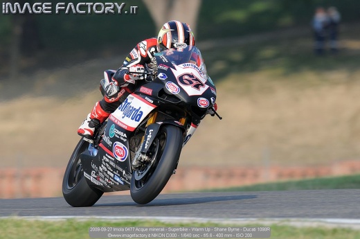 2009-09-27 Imola 0477 Acque minerali - Superbike - Warm Up - Shane Byrne - Ducati 1098R